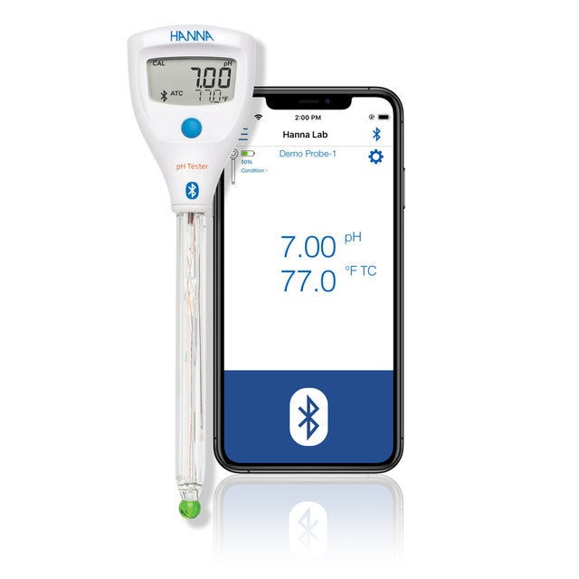 Hanna Instruments HI9810412 HALO2 Wireless pH Tester for Laboratory Use pH Meter Hanna Instruments