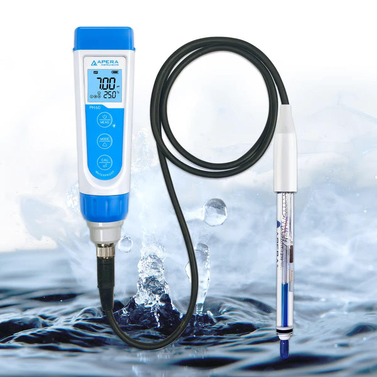 PH60-HT High-Temp & Caustic Water pH Tester – Lab-Grade Accuracy for Industrial Applications pH Meter Apera Instruments