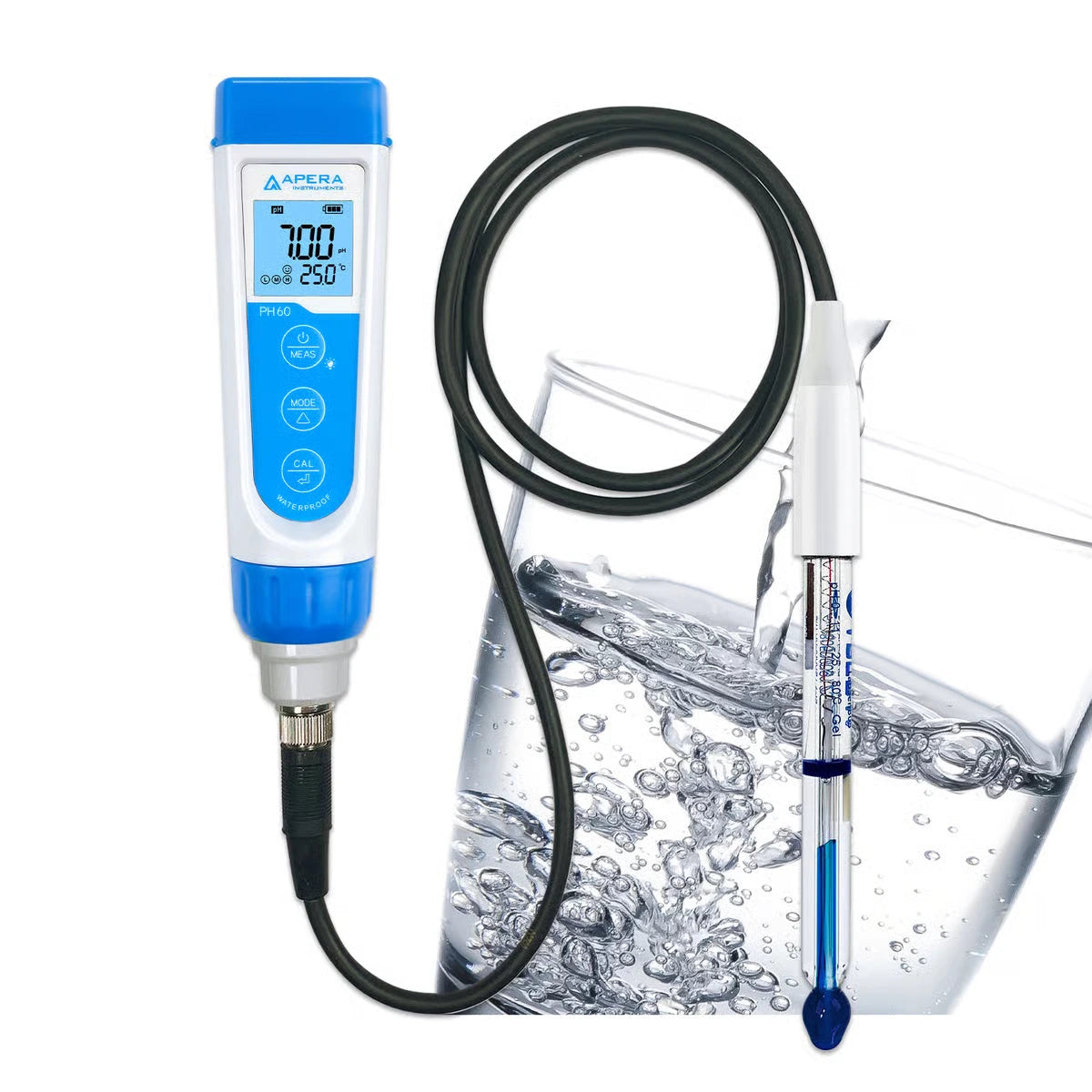 PH60-PW Pure Water pH Tester – LabSen 805 Electrode for Distilled, RO, & Deionized Water Analysis