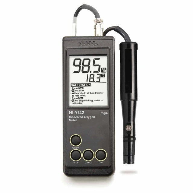 Hanna Instruments HI9142 Portable Dissolved Oxygen Meter | Polarographic DO