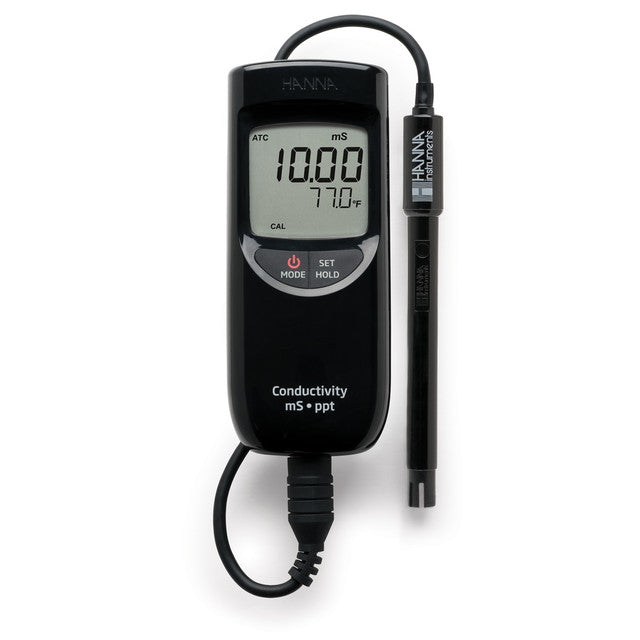 Hanna HI99301 Portable High Range EC/TDS Meter | Waterproof Conductivity Tester Portable EC/TDS Meter Hanna Instruments