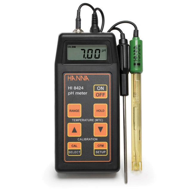 Hanna Instruments HI8424 Portable pH/mV Meter with Digital Display Portable pH/mV Meter Hanna Instruments