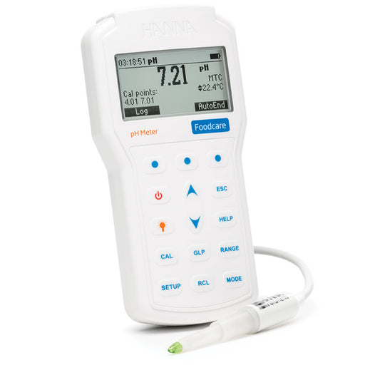 Hanna Instruments HI98161 Professional Foodcare Portable pH Meter – Waterproof, HACCP-Compliant, Built for Food & Dairy Portable Food pH Meter Hanna Instruments