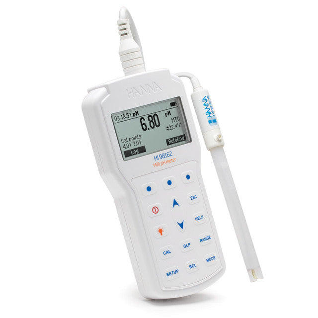 Hanna HI98162 Professional Portable Milk pH Meter Kit Portable Food pH Meter Hanna Instruments