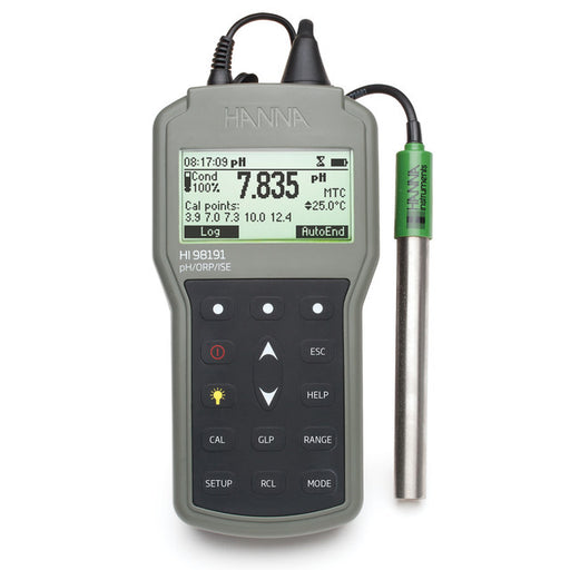 Hanna HI98191 Professional Portable pH/ORP/ISE Meter | Waterproof Portable pH/ORP/ISE Meter Hanna Instruments