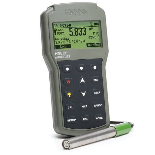 Hanna HI98191 Professional Portable pH/ORP/ISE Meter | Waterproof Portable pH/ORP/ISE Meter Hanna Instruments