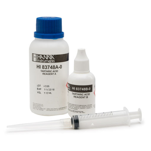 Tartaric Acid Analysis Reagent Kit – HI83748U‑20 (20 Tests) Reagent Kit Hanna Instruments
