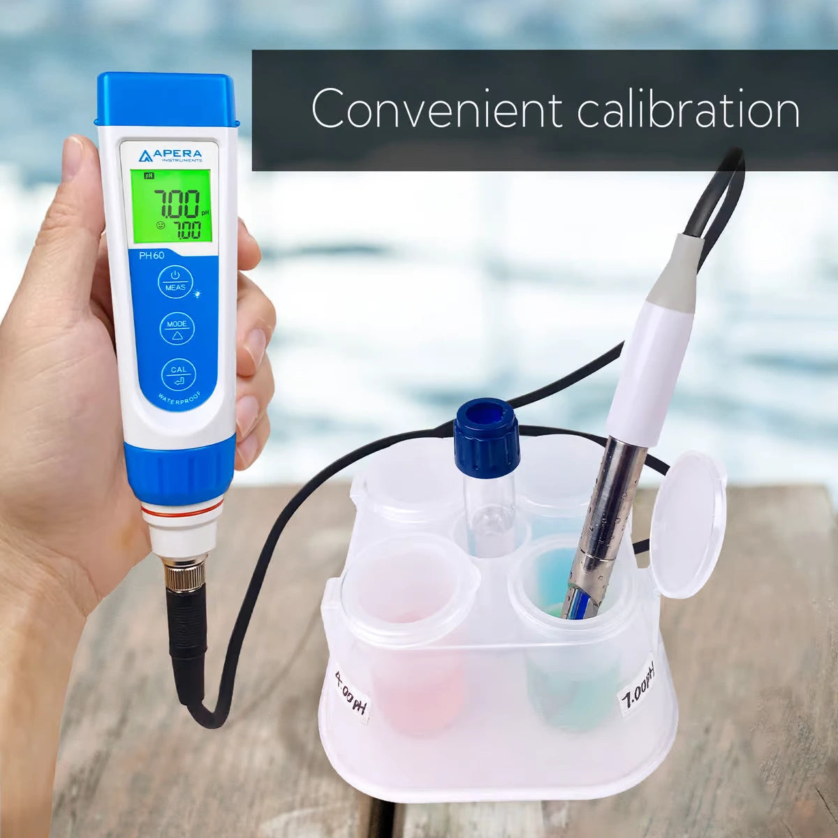PH60-MT Meat pH Tester – LabSen 765 Blade Spear Electrode for Fresh & Frozen Meat Analysis pH Meter Apera Instruments