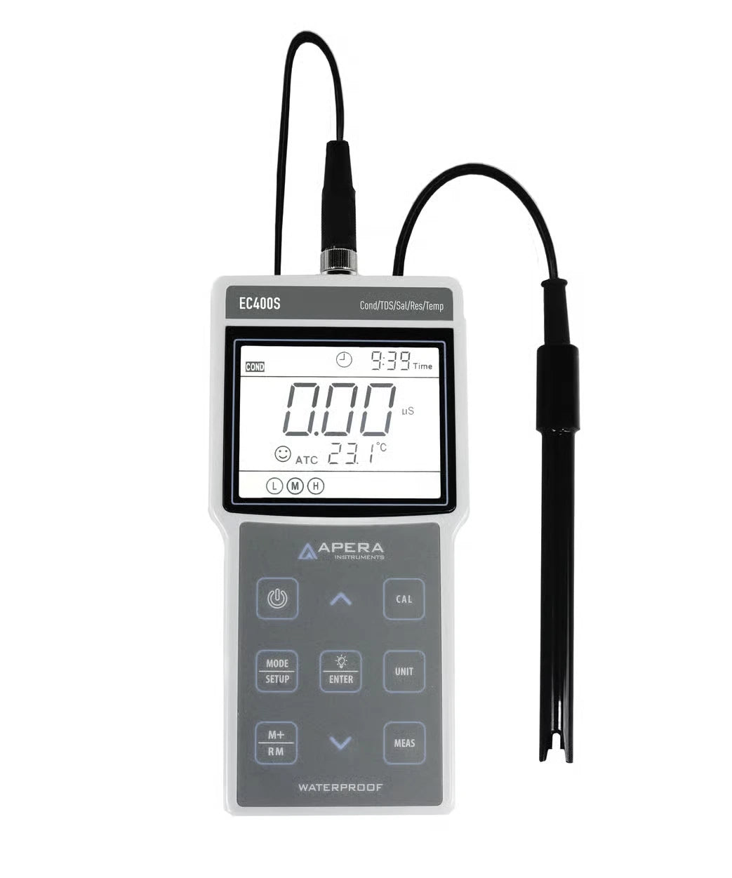 EC400S Portable Conductivity/TDS/Salinity Meter Kit – GLP Data Logging & Waterproof Durability Portable Multi-Parameter Meter Apera Instruments