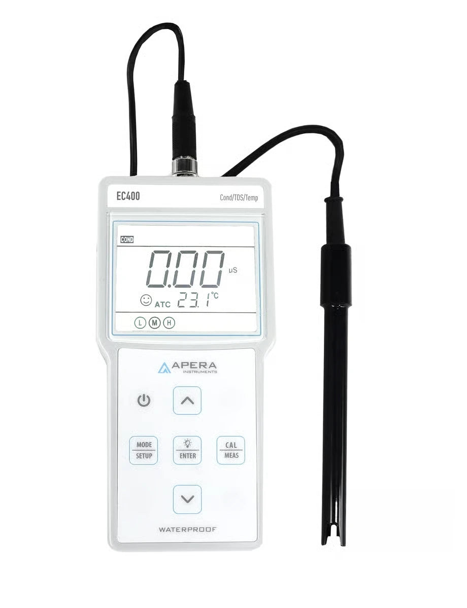 EC400 Portable Conductivity/TDS Meter Kit – Accurate, Waterproof & Built for Professionals Portable Multi-Parameter Meter Apera Instruments