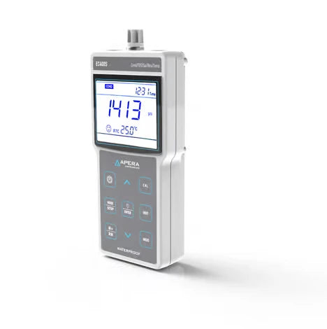 EC400S Portable Conductivity/TDS/Salinity Meter Kit – GLP Data Logging & Waterproof Durability Portable Multi-Parameter Meter Apera Instruments